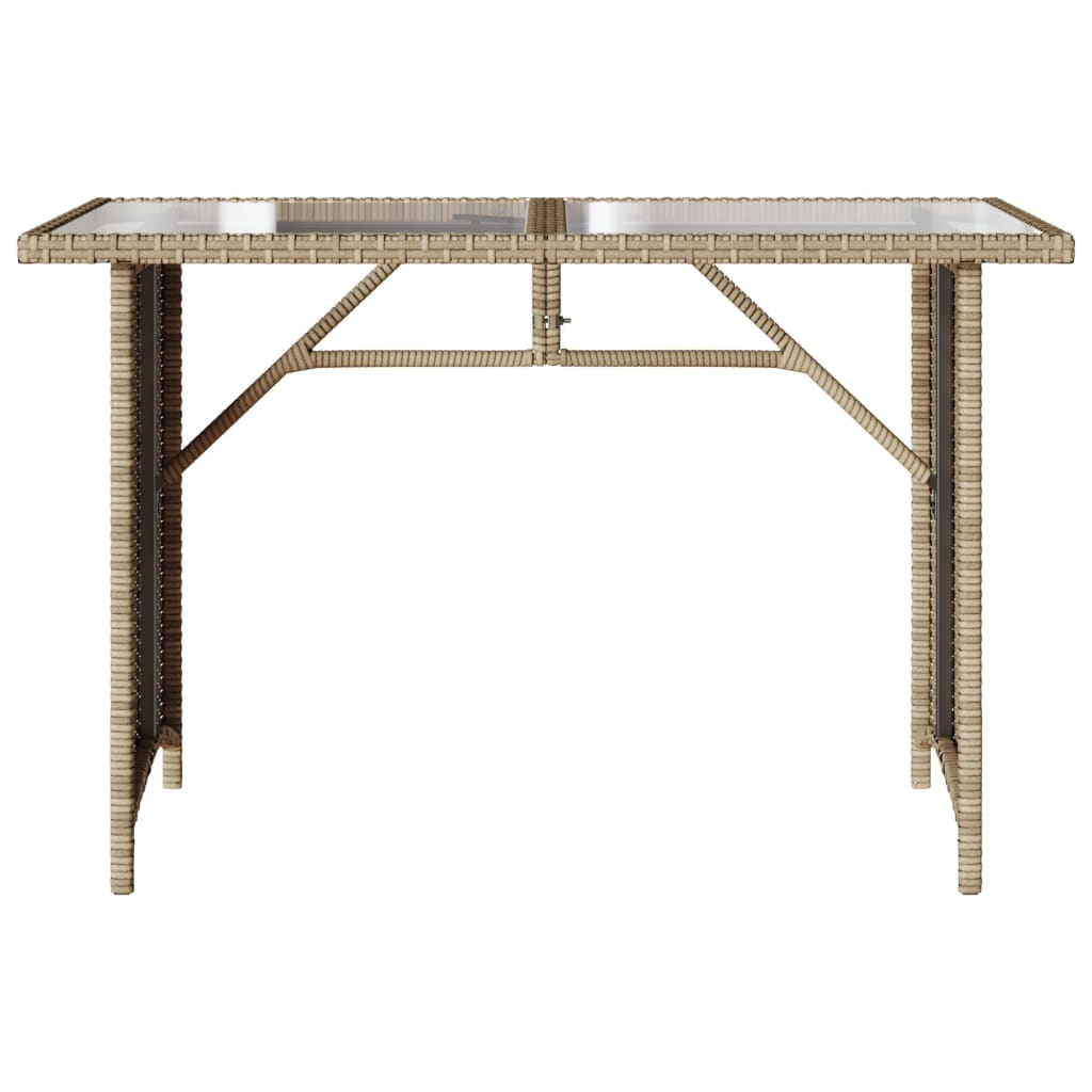 Ensemble à manger de jardin et coussins 2 pcs beige poly rotin - XIOS