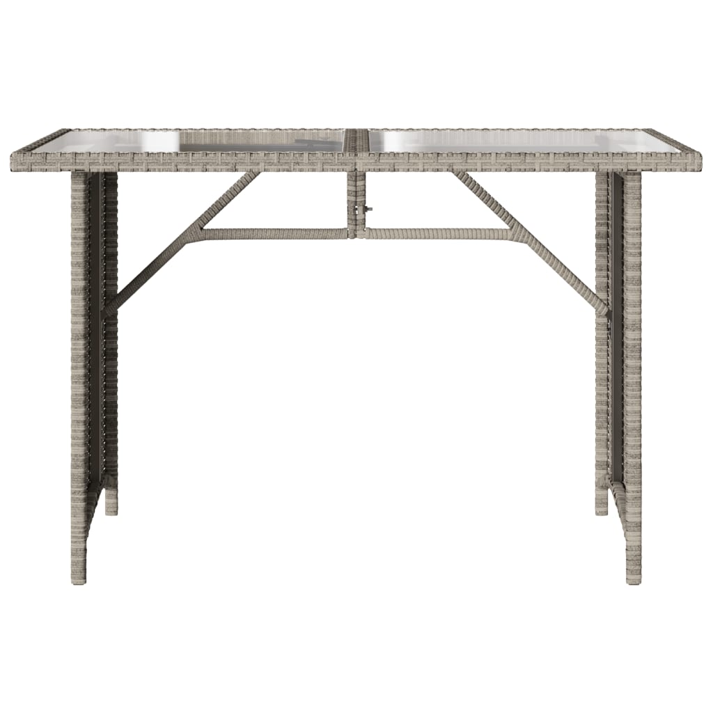 Ensemble à manger de jardin et coussins 2 pcs gris clair rotin - XIOS