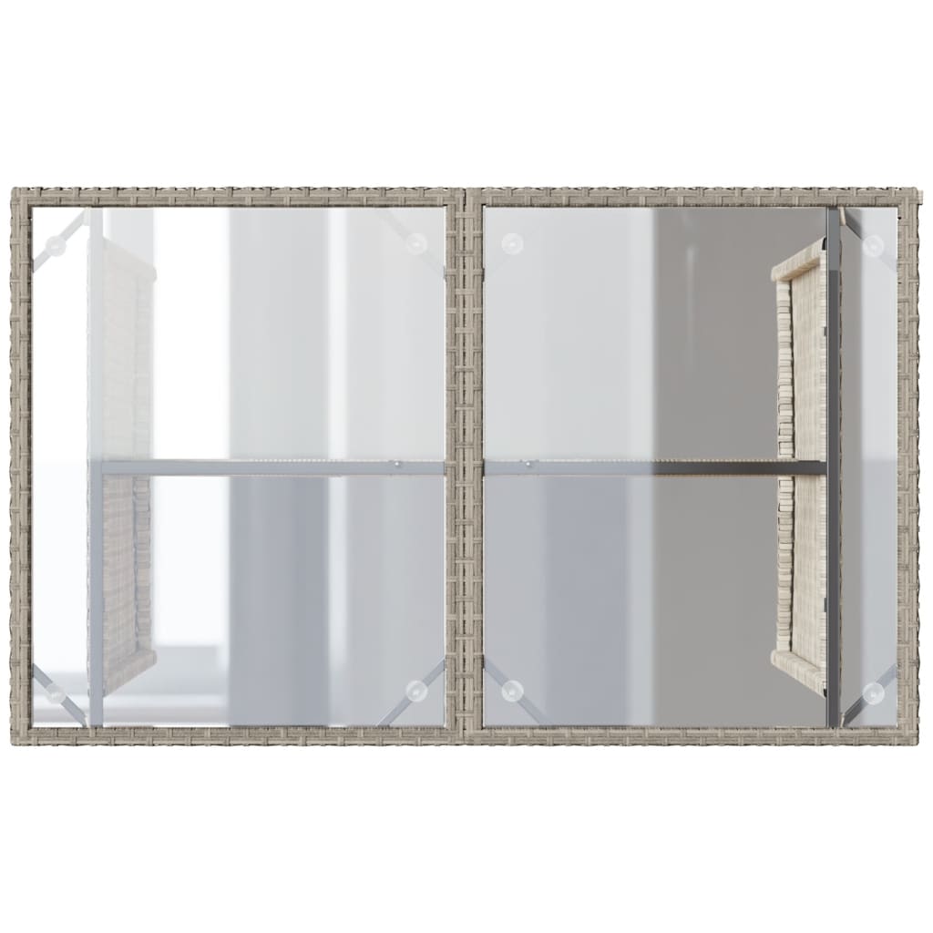 Ensemble à manger de jardin et coussins 2 pcs gris clair rotin - XIOS