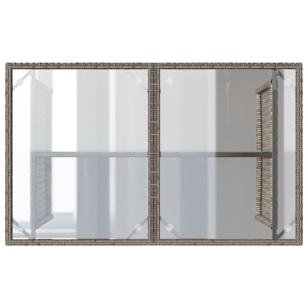 Ensemble à manger de jardin et coussins 2 pcs gris rotin - XIOS