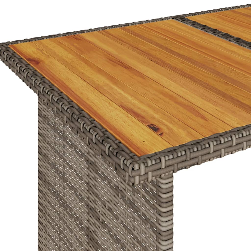 Ensemble à manger de jardin et coussins 2 pcs gris rotin - XIOS