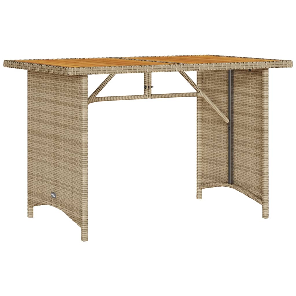 Ensemble à manger de jardin et coussins 2 pcs beige poly rotin - XIOS