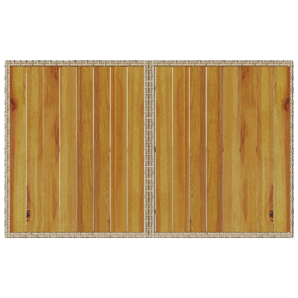 Ensemble à manger de jardin et coussins 2 pcs beige poly rotin - XIOS