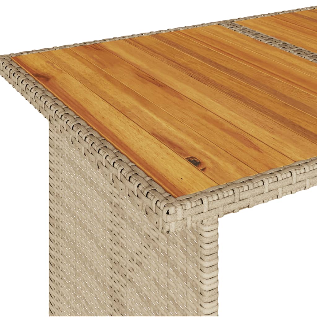 Ensemble à manger de jardin et coussins 2 pcs beige poly rotin - XIOS