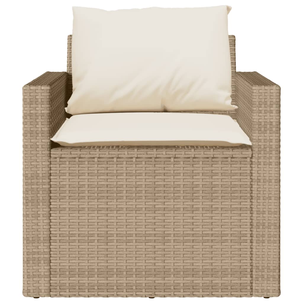 Salon de jardin avec coussins 4 pcs beige résine tressée - XIOS