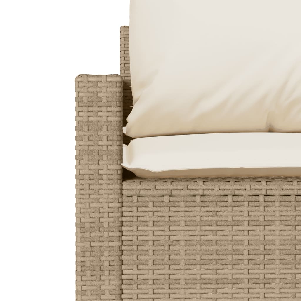 Salon de jardin avec coussins 4 pcs beige résine tressée - XIOS