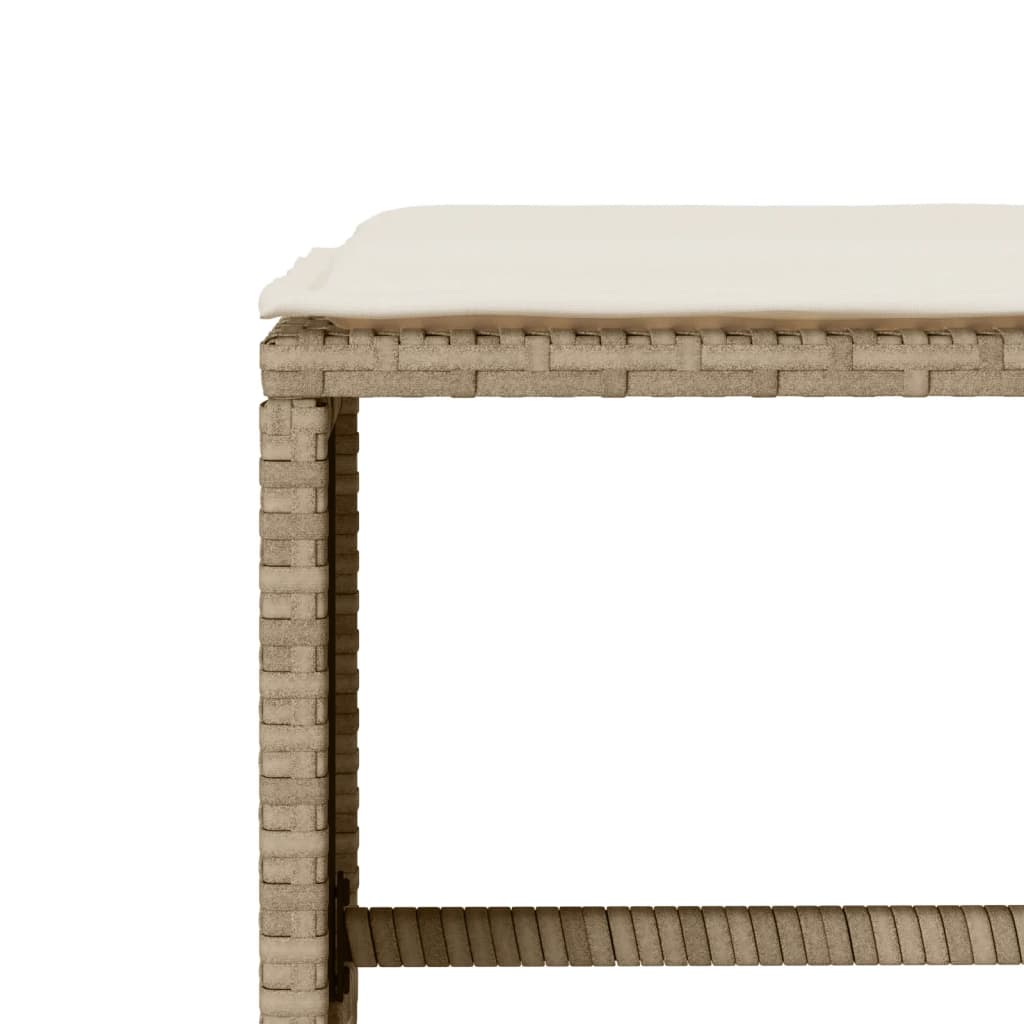 Salon de jardin avec coussins 4 pcs beige résine tressée - XIOS