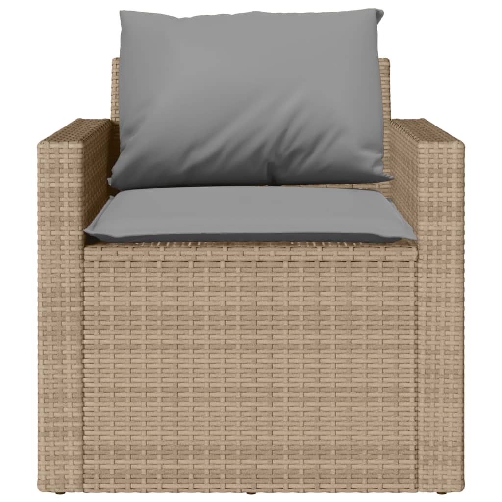 Salon de jardin avec coussins 4 pcs beige résine tressée - XIOS