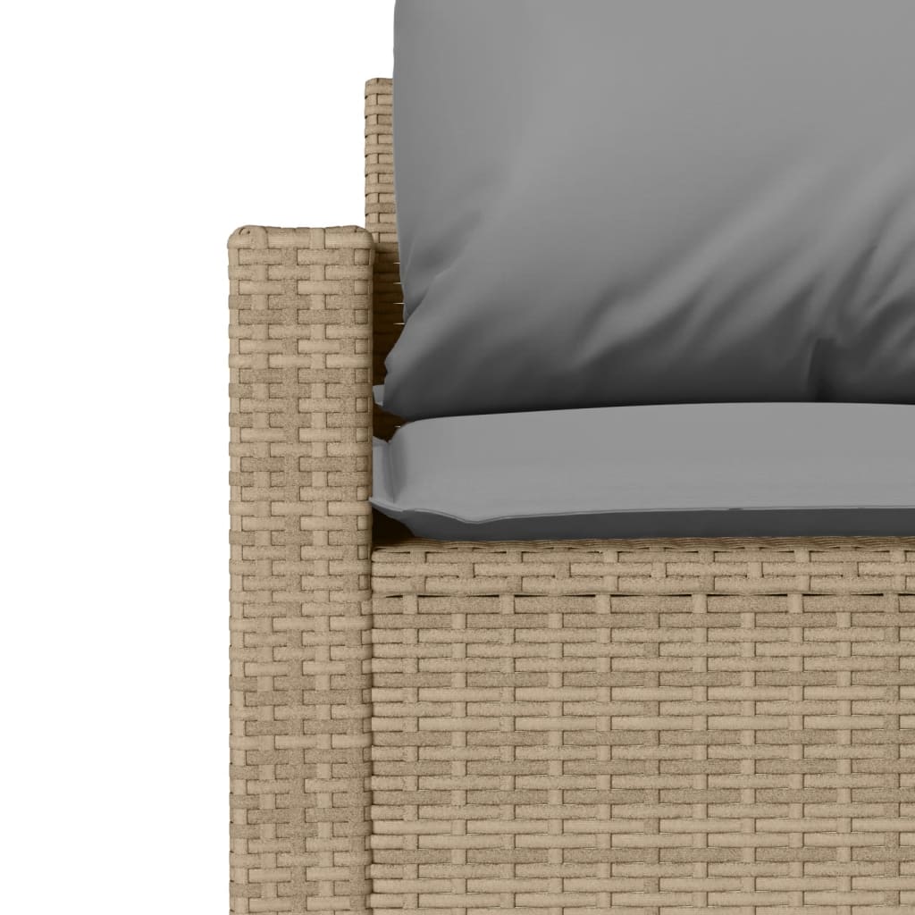 Salon de jardin avec coussins 4 pcs beige résine tressée - XIOS