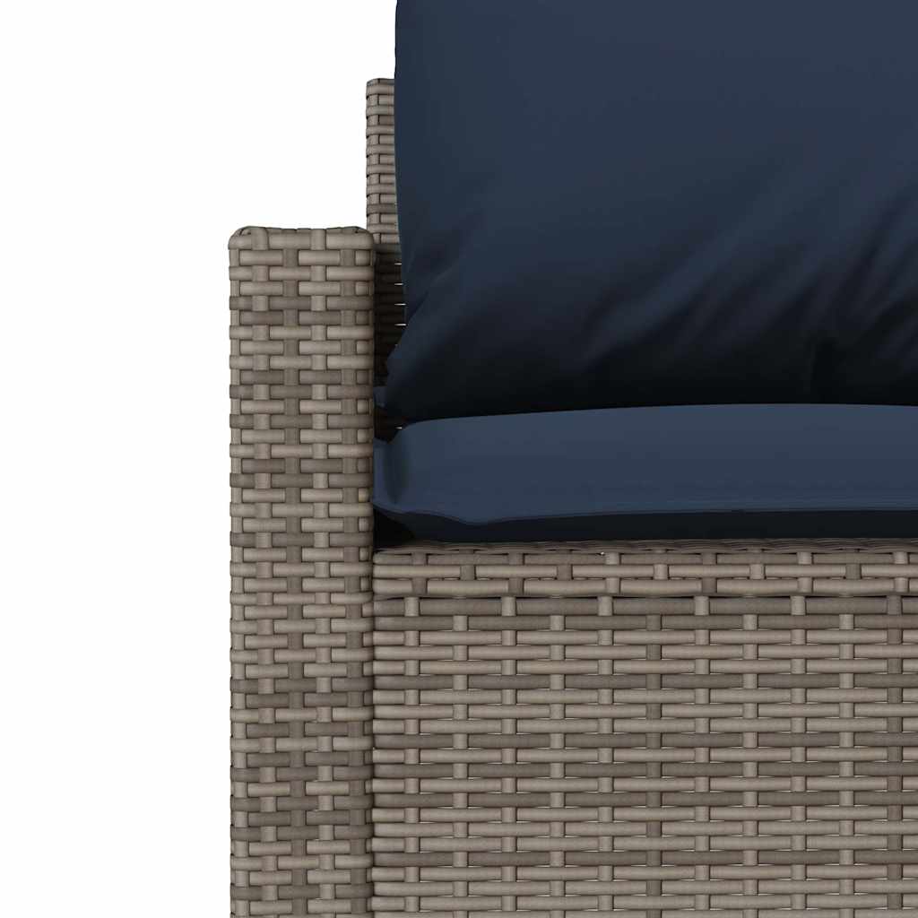 Salon de jardin 4 pcs avec coussins gris résine tressée - XIOS