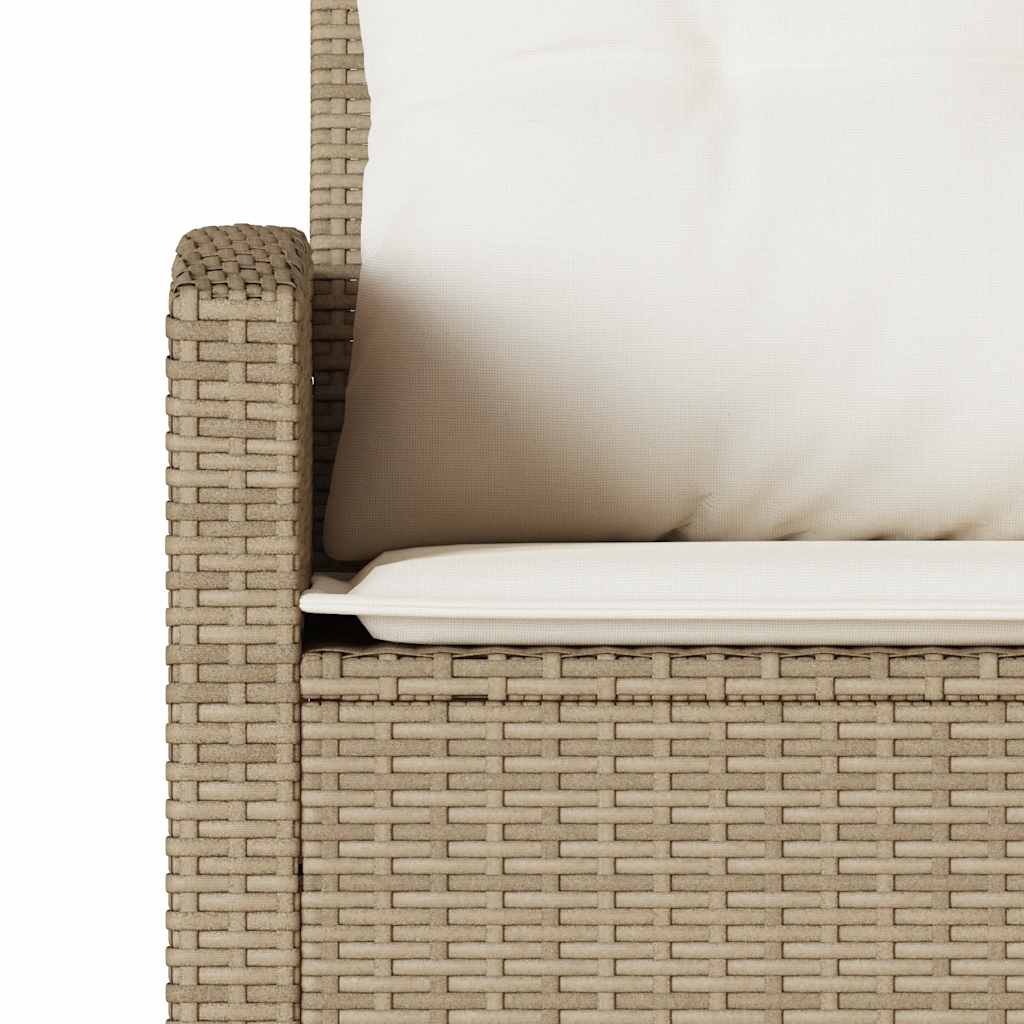 Canapés en forme de L avec coussins beige résine tressée - XIOS