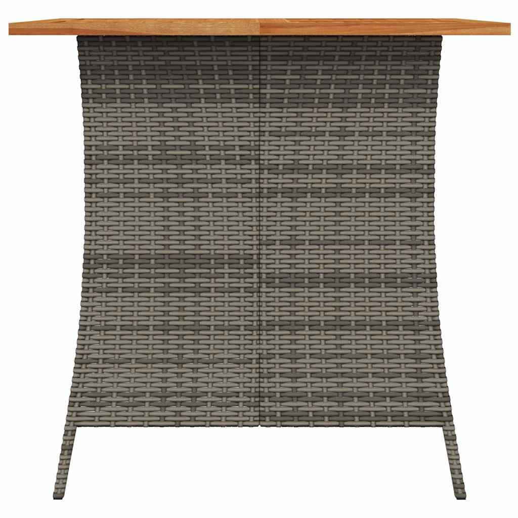 Ensemble à manger de jardin 5 pcs coussins gris résine tressée - XIOS