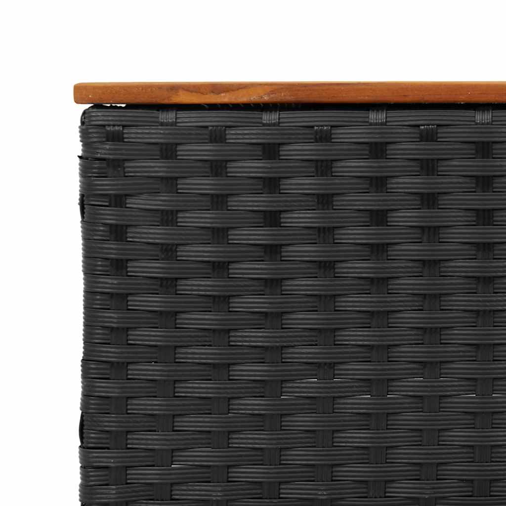 Salon de jardin 3 pcs avec coussins noir résine tressée - XIOS