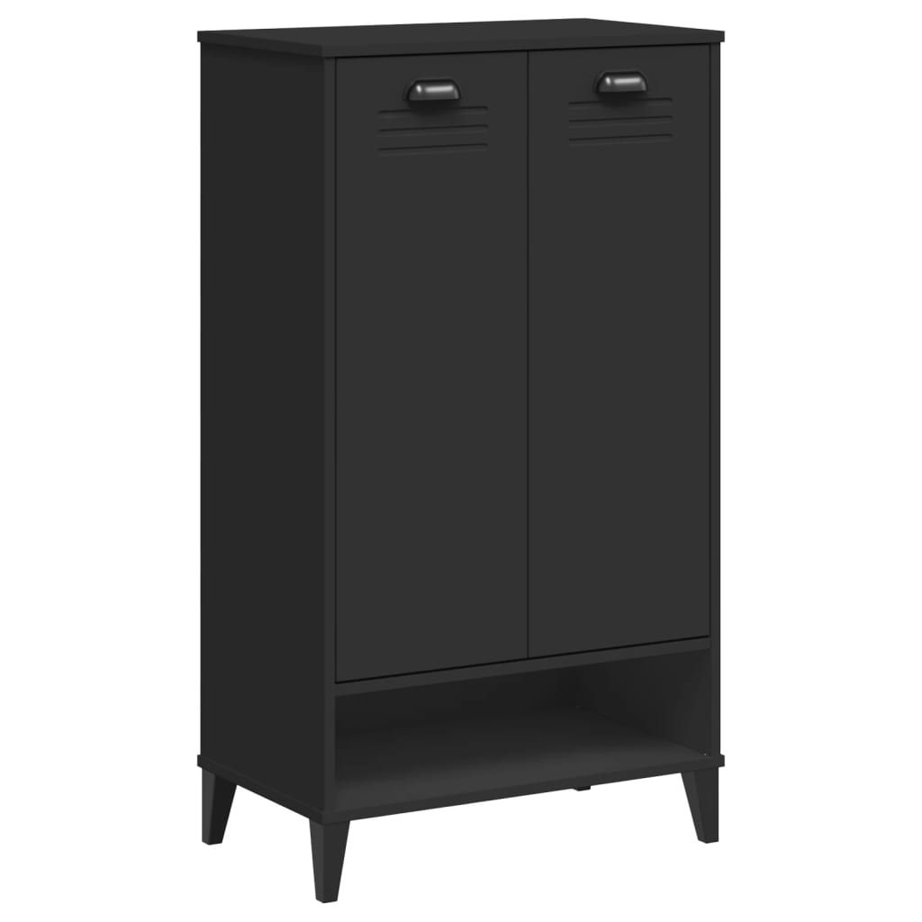 Armoire à chaussures VIKEN noir bois d'ingénierie - XIOS