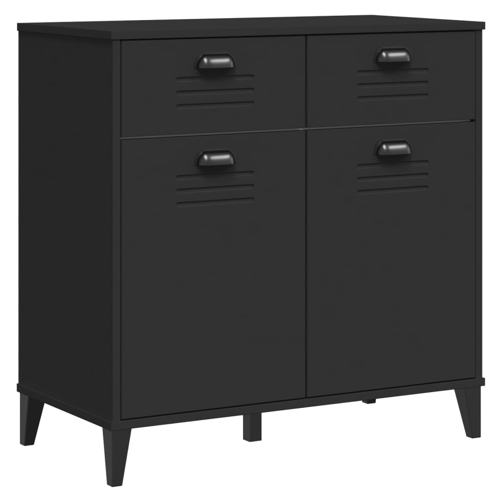 Buffet VIKEN noir 80x40x80 cm bois d'ingénierie - XIOS
