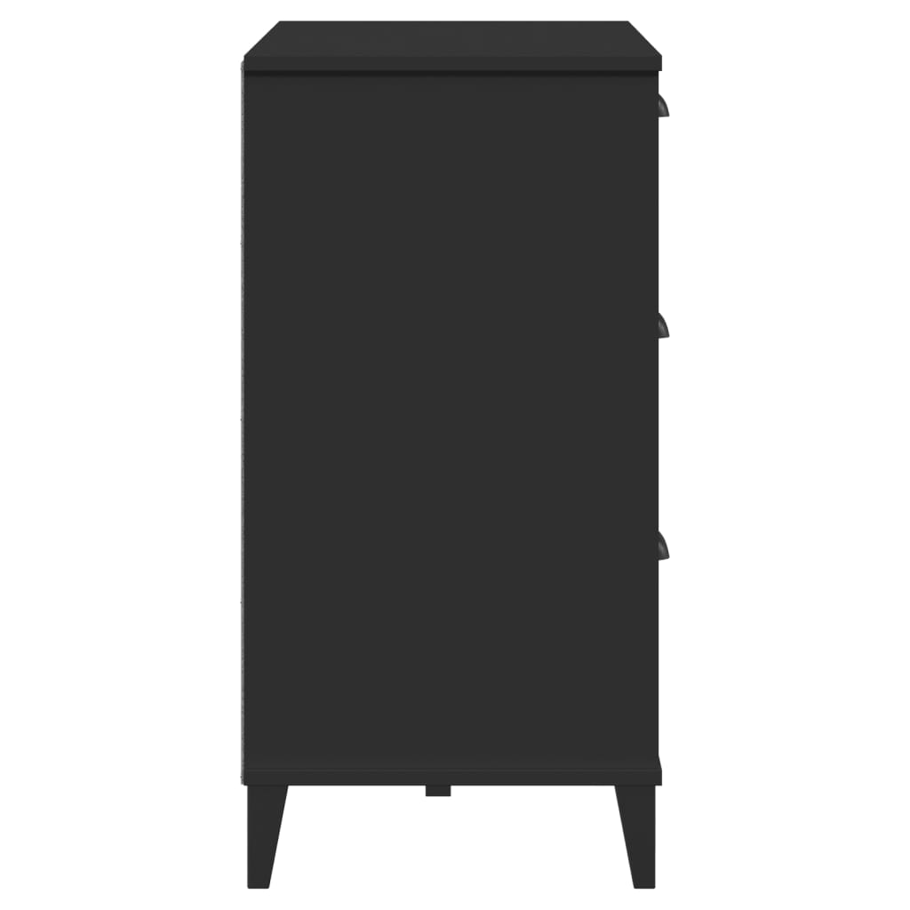 Buffet VIKEN noir 80x40x80 cm bois d'ingénierie - XIOS