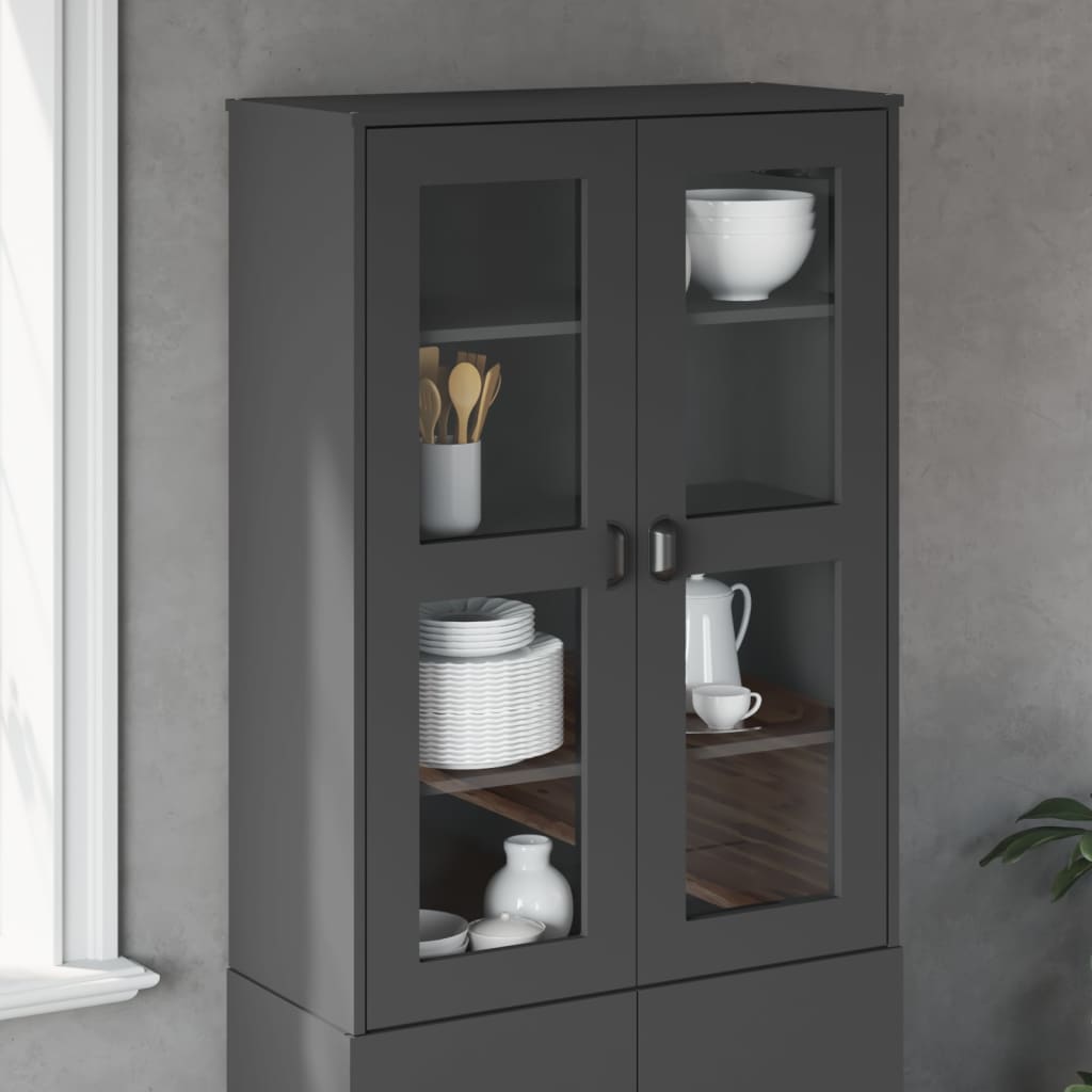 Dessus pour buffet VIKEN gris anthracite bois d'ingénierie - XIOS