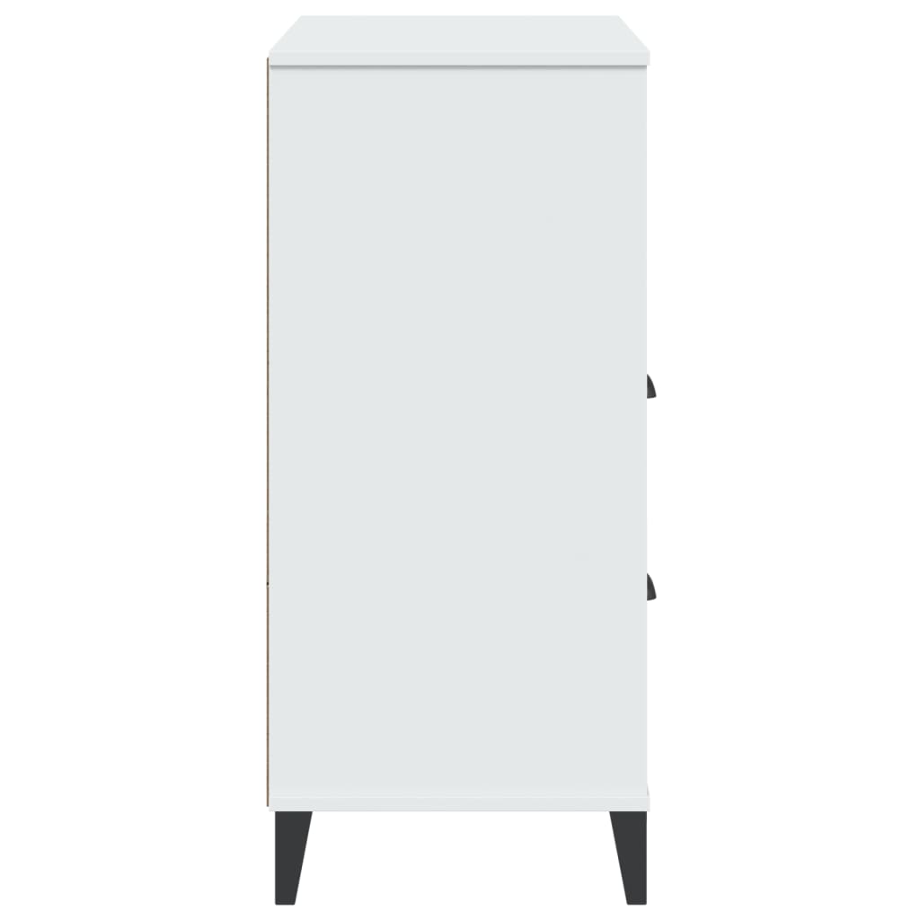 Bibliothèque VIKEN blanc 80x40x90 cm bois d'ingénierie - XIOS