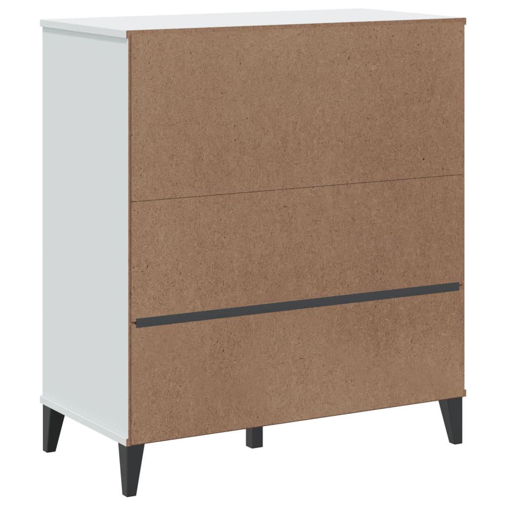 Bibliothèque VIKEN blanc 80x40x90 cm bois d'ingénierie - XIOS