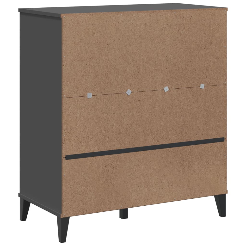 Bibliothèque VIKEN gris anthracite 80x40x90cm bois d'ingénierie - XIOS