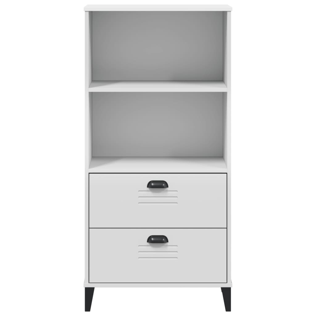 Bibliothèque VIKEN blanc 60x35x123 cm bois d'ingénierie - XIOS