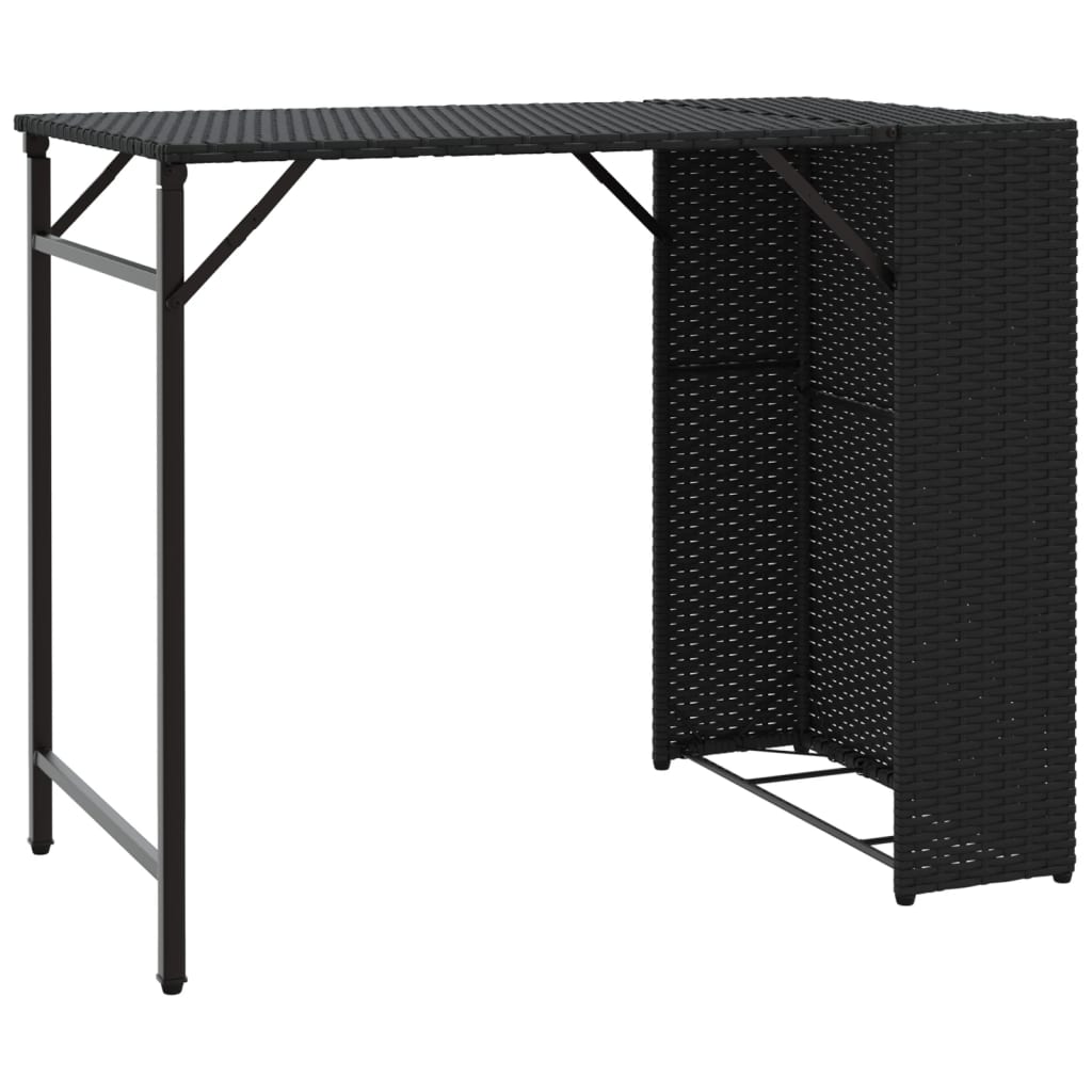 Ensemble à manger de jardin 5 pcs pliable noir résine tressée - XIOS