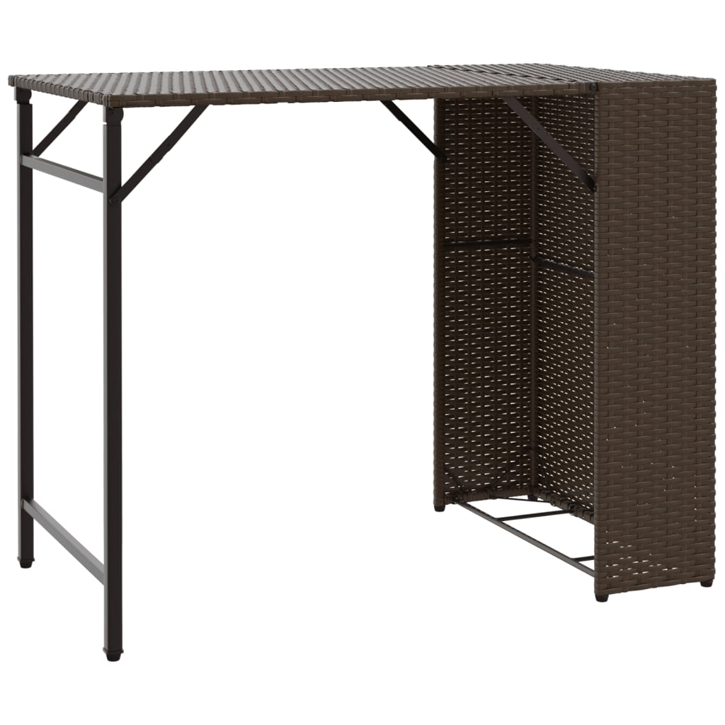 Ensemble à manger de jardin 5 pcs pliable marron résine tressée - XIOS