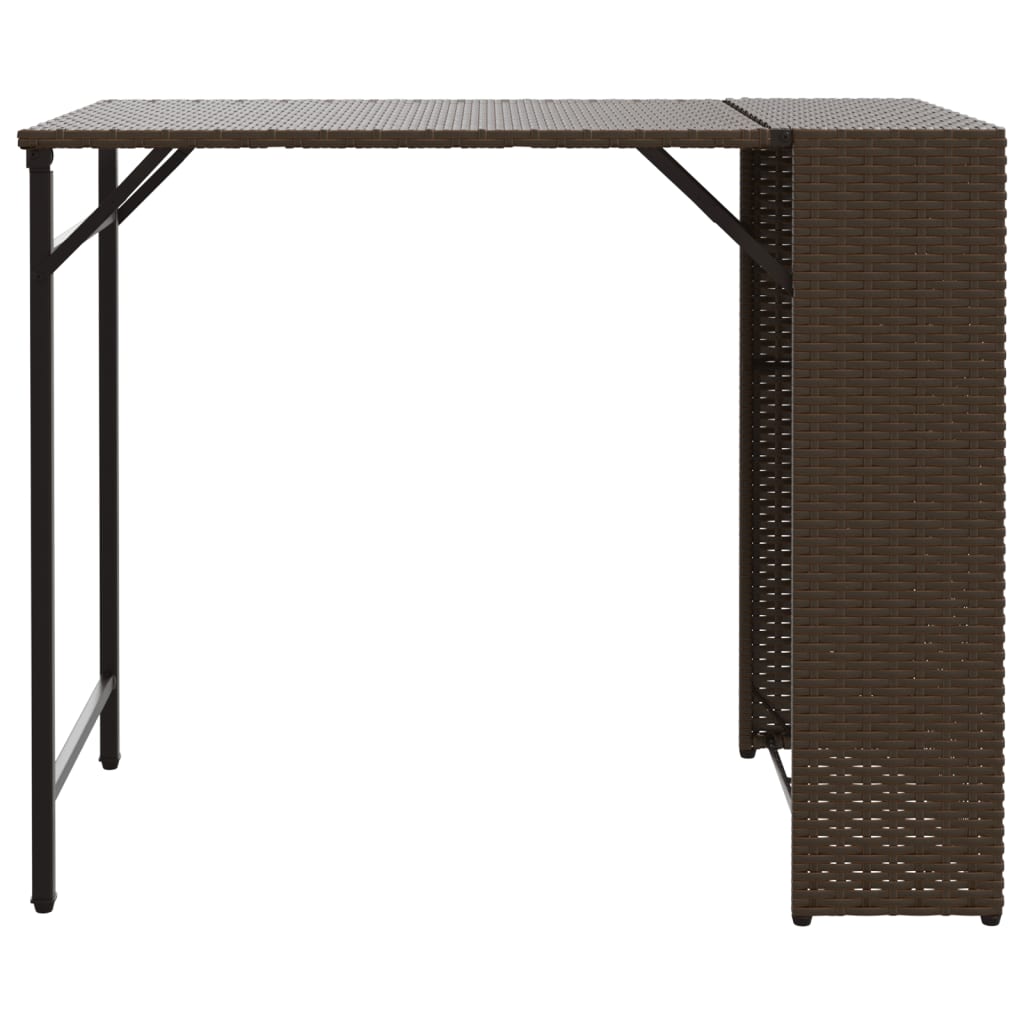 Ensemble à manger de jardin 5 pcs pliable marron résine tressée - XIOS