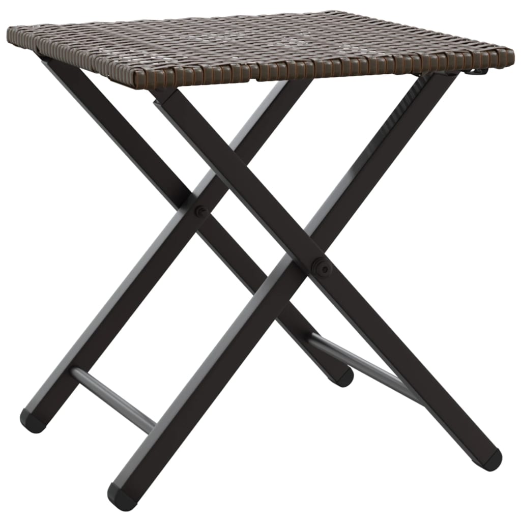 Ensemble à manger de jardin 5 pcs pliable marron résine tressée - XIOS