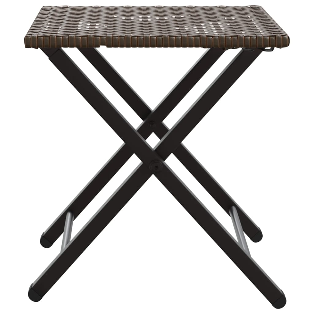 Ensemble à manger de jardin 5 pcs pliable marron résine tressée - XIOS