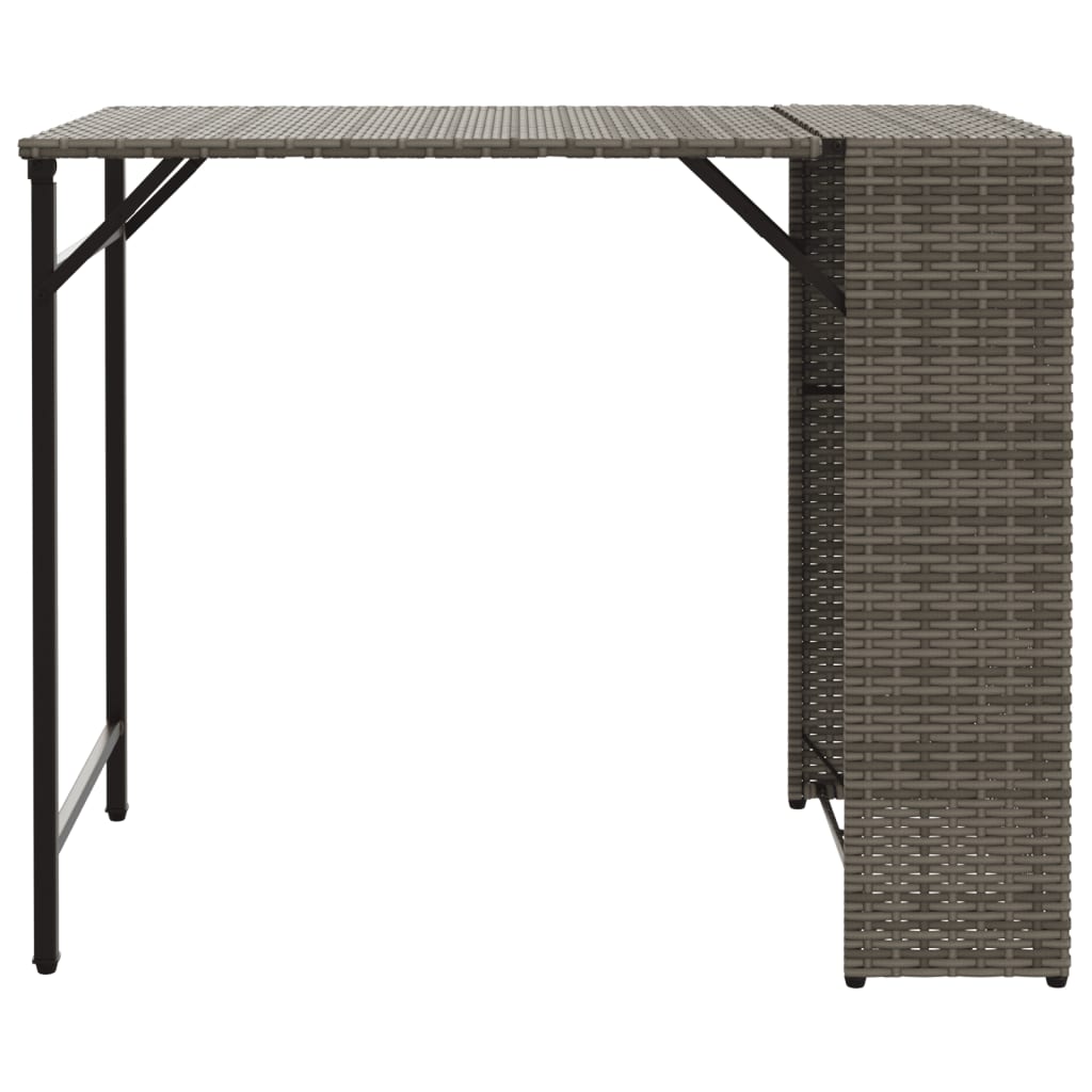 Ensemble à manger de jardin 5 pcs pliable gris résine tressée - XIOS