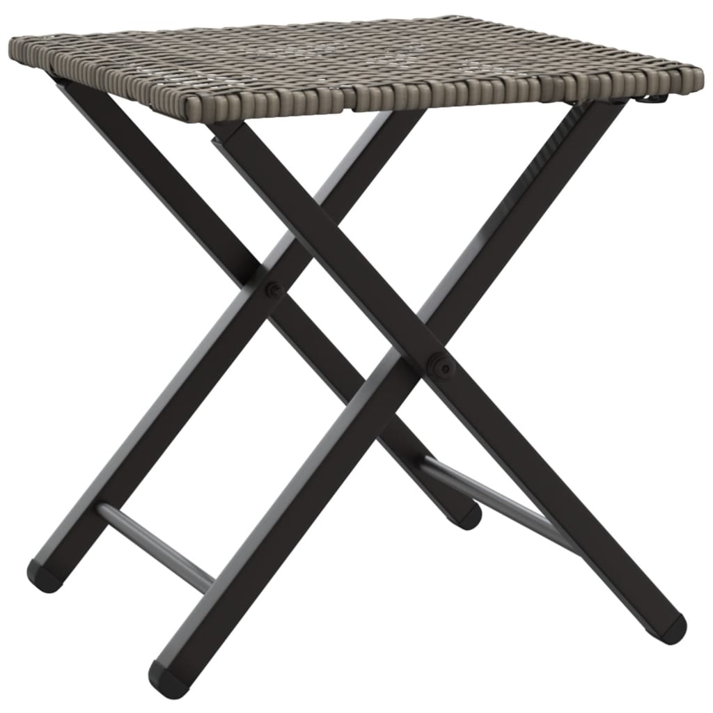 Ensemble à manger de jardin 5 pcs pliable gris résine tressée - XIOS