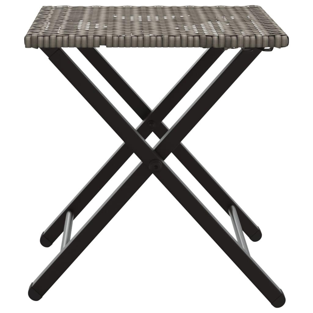 Ensemble à manger de jardin 5 pcs pliable gris résine tressée - XIOS