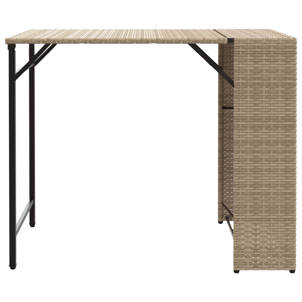 Ensemble à manger de jardin 5 pcs pliable beige résine tressée - XIOS