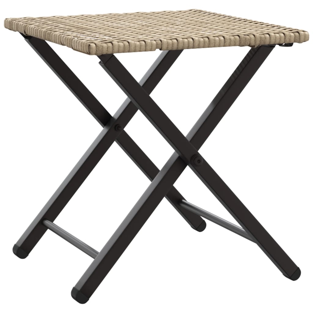 Ensemble à manger de jardin 5 pcs pliable beige résine tressée - XIOS