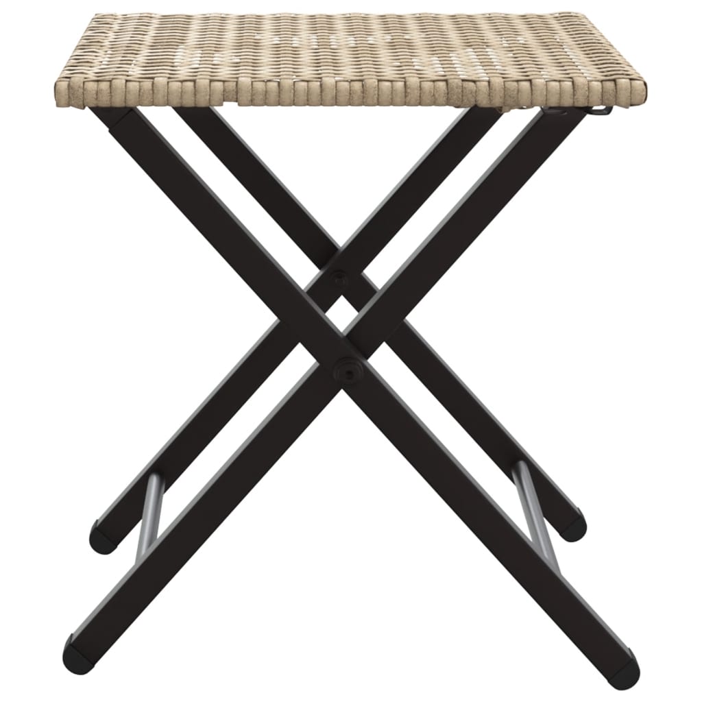 Ensemble à manger de jardin 5 pcs pliable beige résine tressée - XIOS