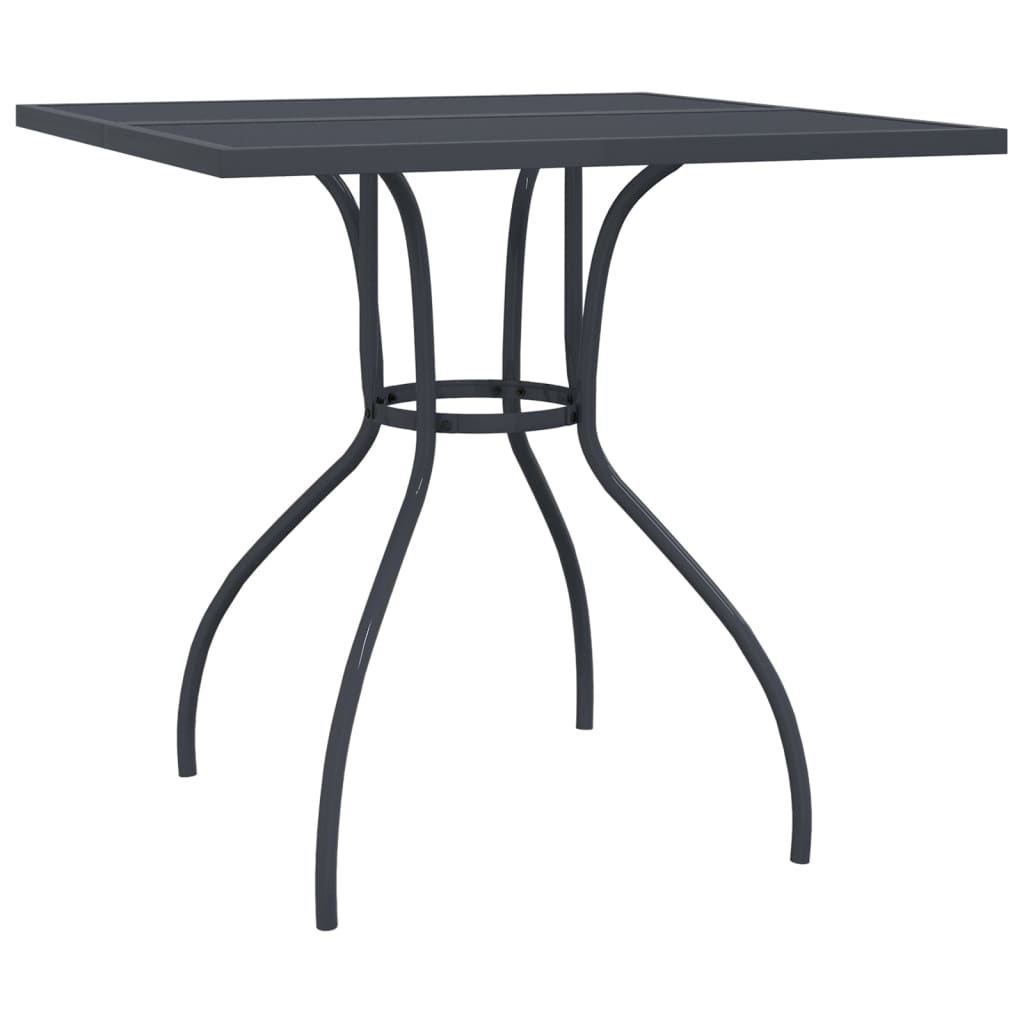 Ensemble à manger de jardin 3 pcs anthracite métal maille