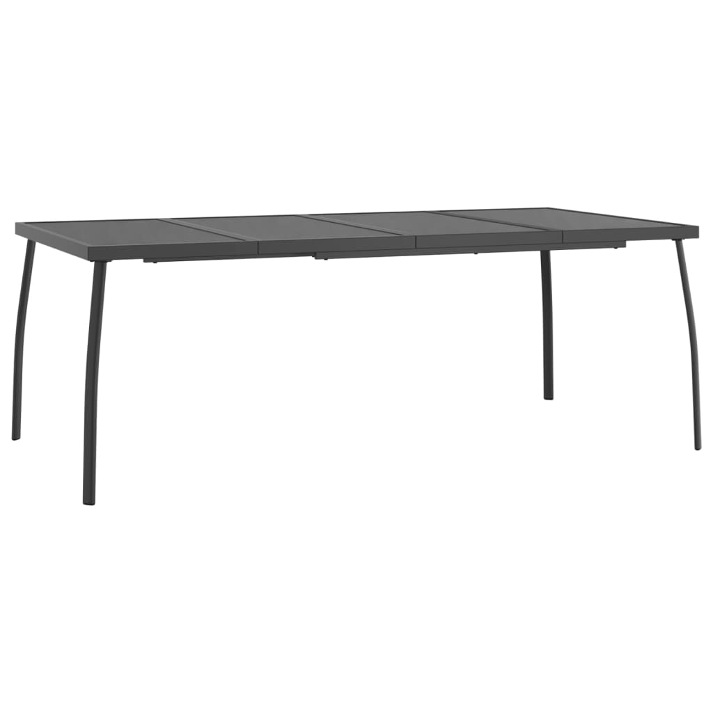 Ensemble à manger de jardin 9 pcs anthracite métal maille