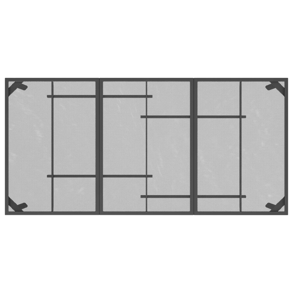 Ensemble à manger de jardin 9 pcs anthracite métal maille