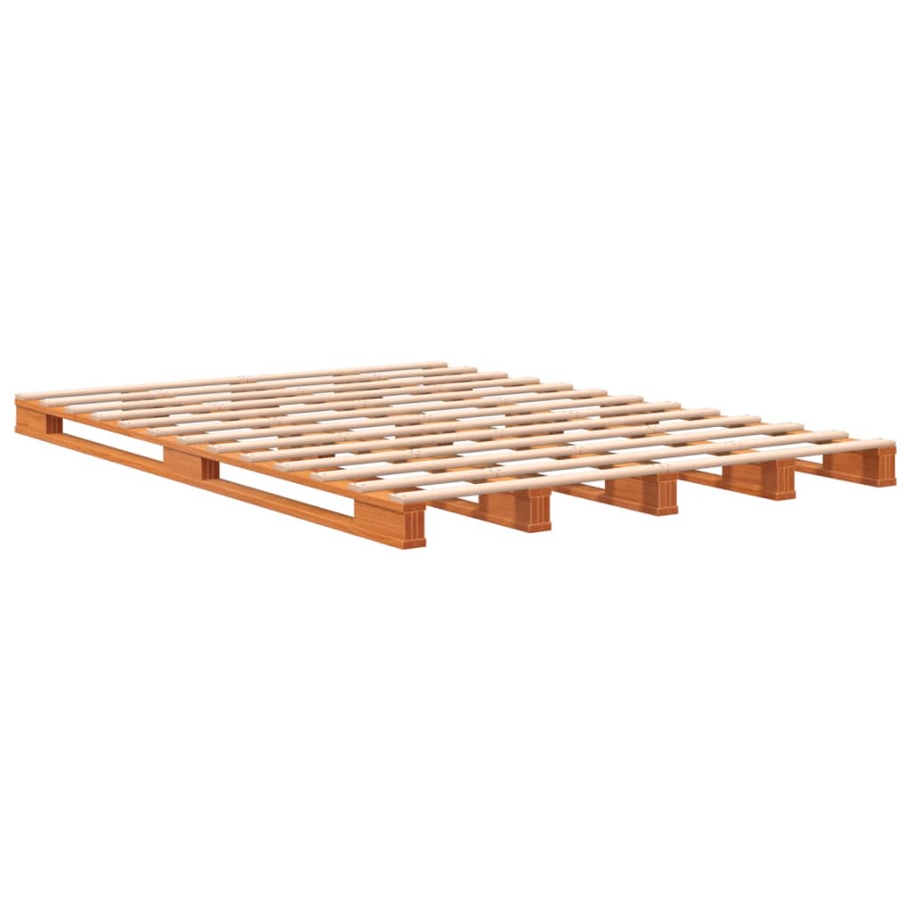 Lit de palette sans matelas cire marron 140x200 cm pin massif - XIOS