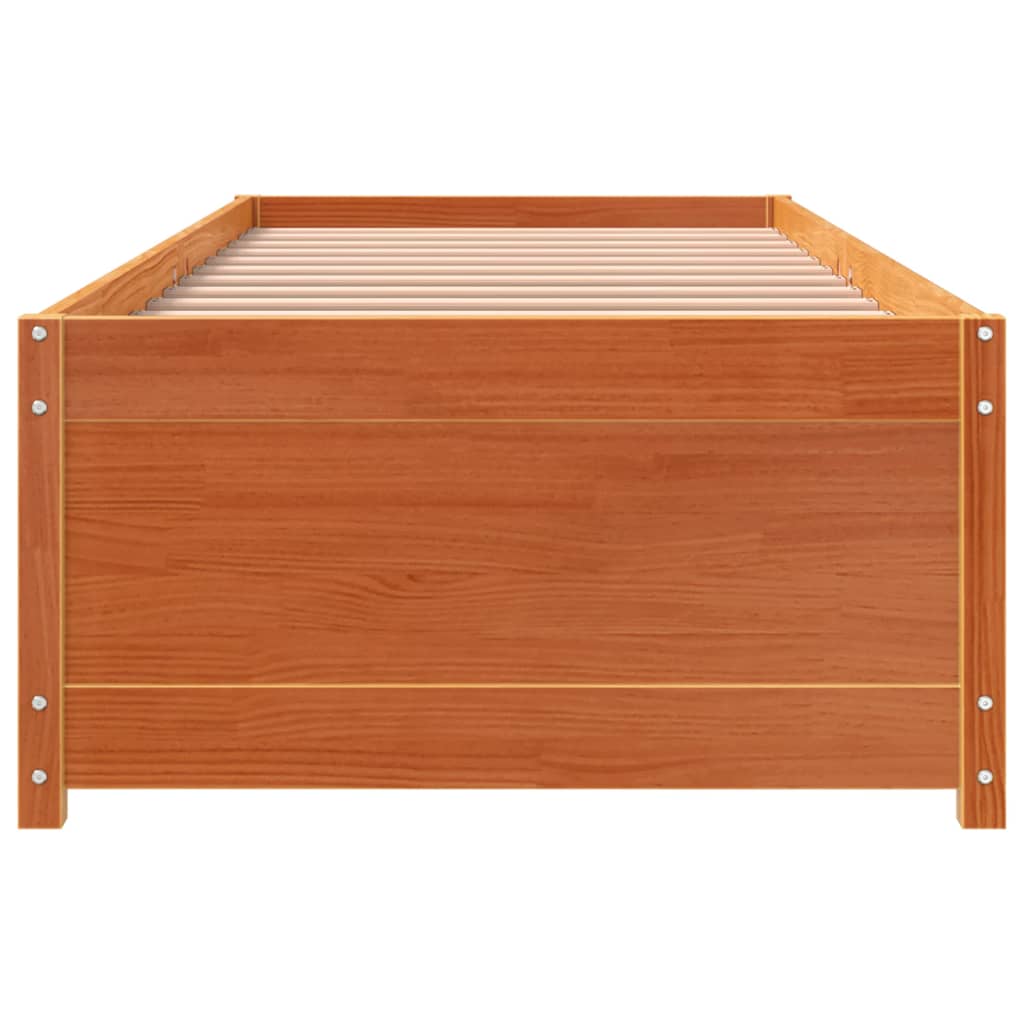 Lit de jour sans matelas cire marron 90x200 cm bois pin massif - XIOS