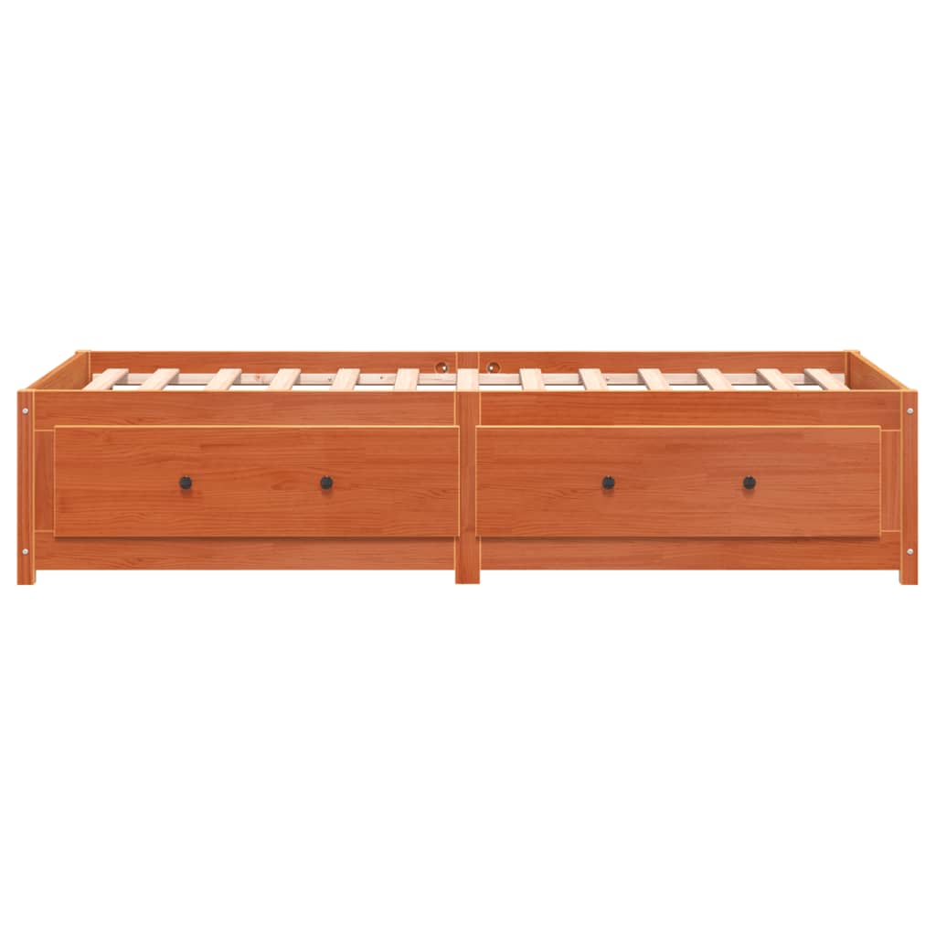 Lit de jour sans matelas cire marron 90x200 cm bois pin massif - XIOS