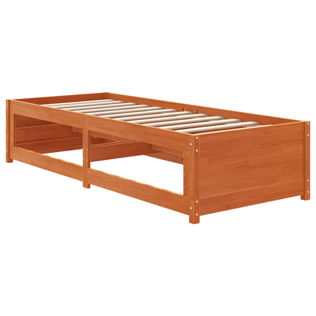 Lit de jour sans matelas cire marron 90x200 cm bois pin massif - XIOS
