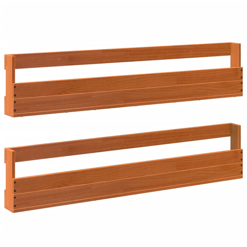 Étagères à chaussures murales 2 pcs cire marron 110x8,5x23,5 cm - XIOS