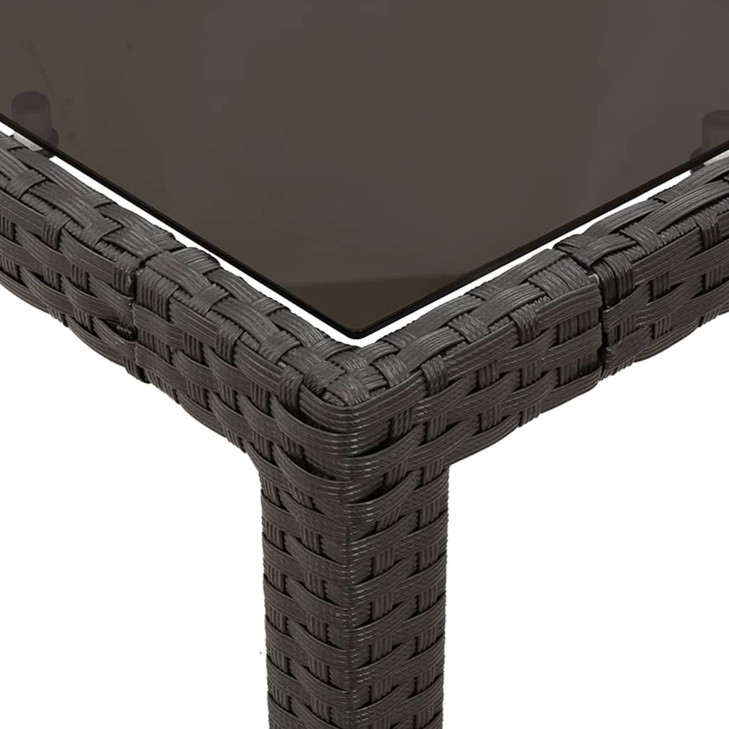 Ensemble à manger de jardin avec coussins 3 pcs Noir