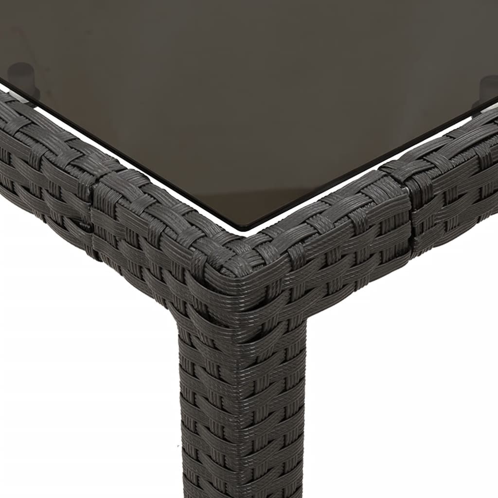 Ensemble à manger de jardin avec coussins 3 pcs Noir