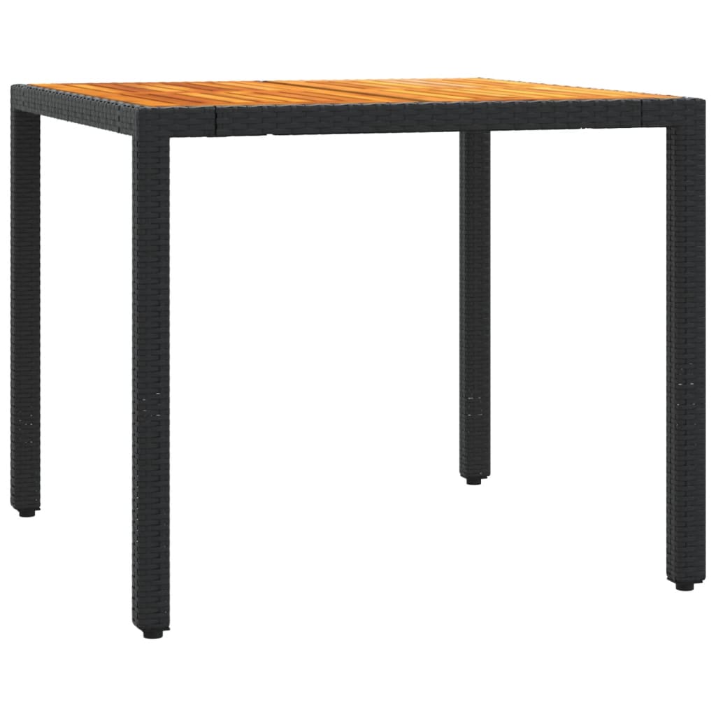 Ensemble à manger de jardin avec coussins 3 pcs Noir