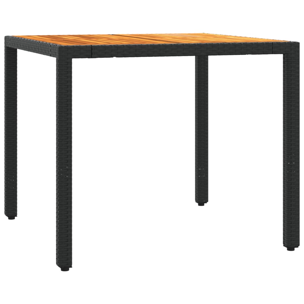 Ensemble à manger de jardin avec coussins 3 pcs Noir