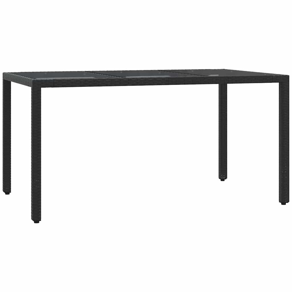 Ensemble à manger de jardin coussins 5pcs Noir Résine tressée
