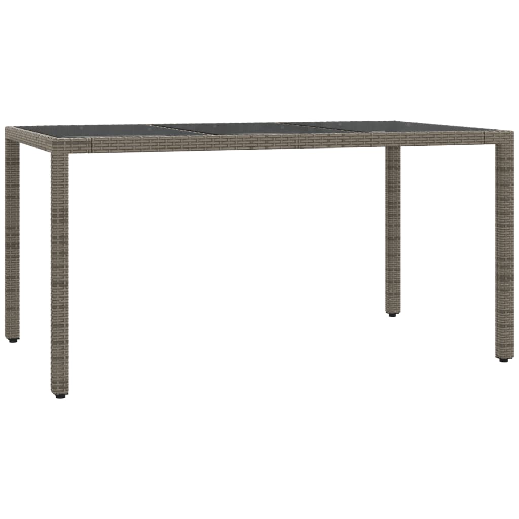 Ensemble à manger de jardin 5 pcs coussins gris résine tressée